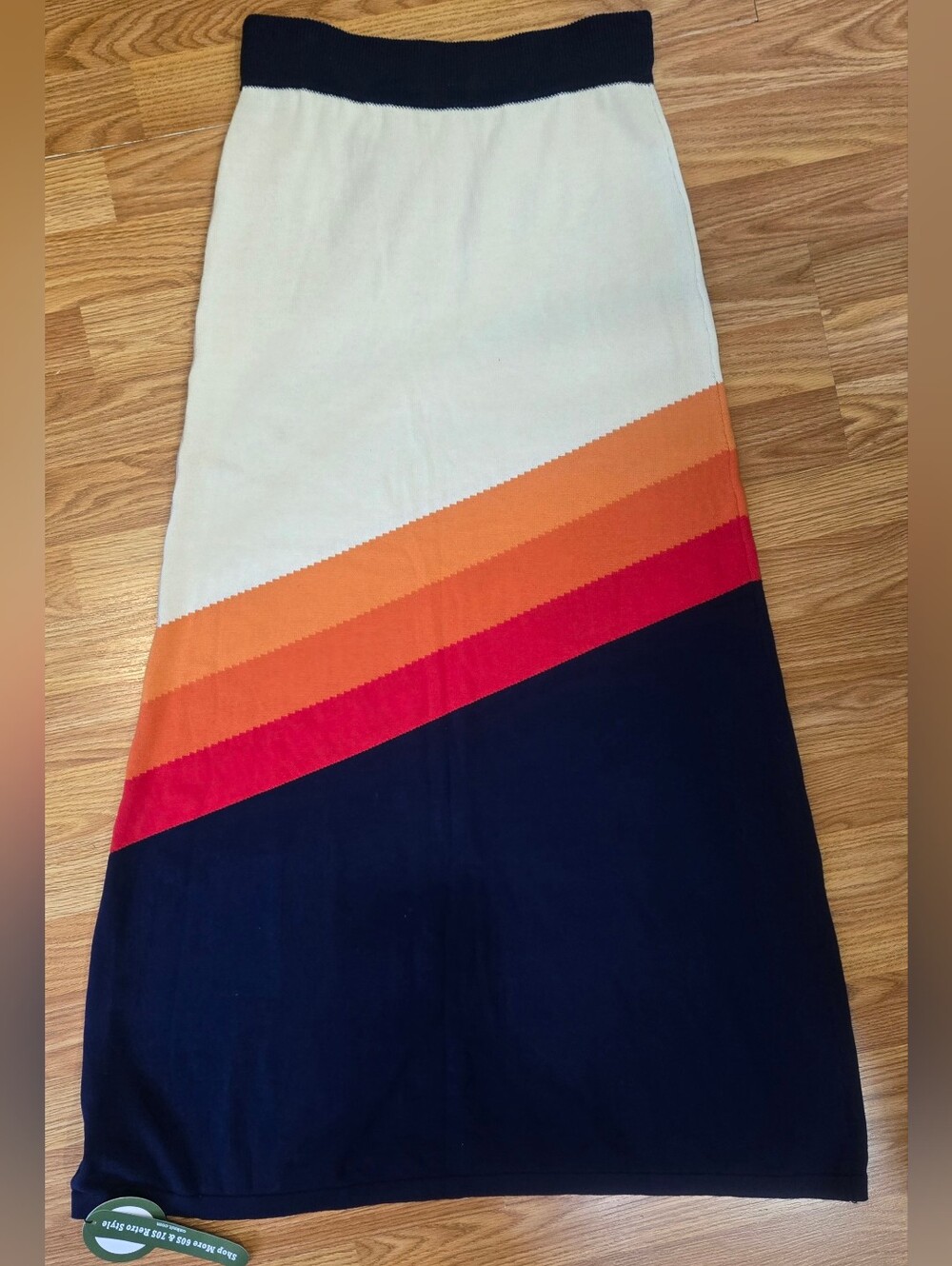 Oxknit Diagonal Striped Maxi Skirt - Picture 5 of 6